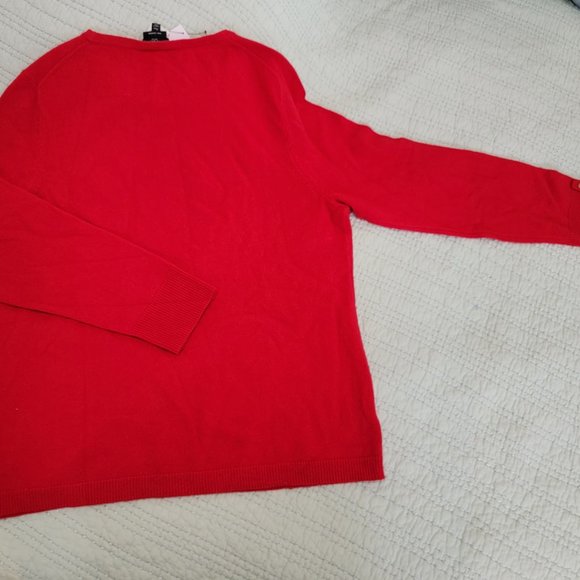 NWT Talbots Pure Cashmere Sweater P XL Red - Picture 5 of 7